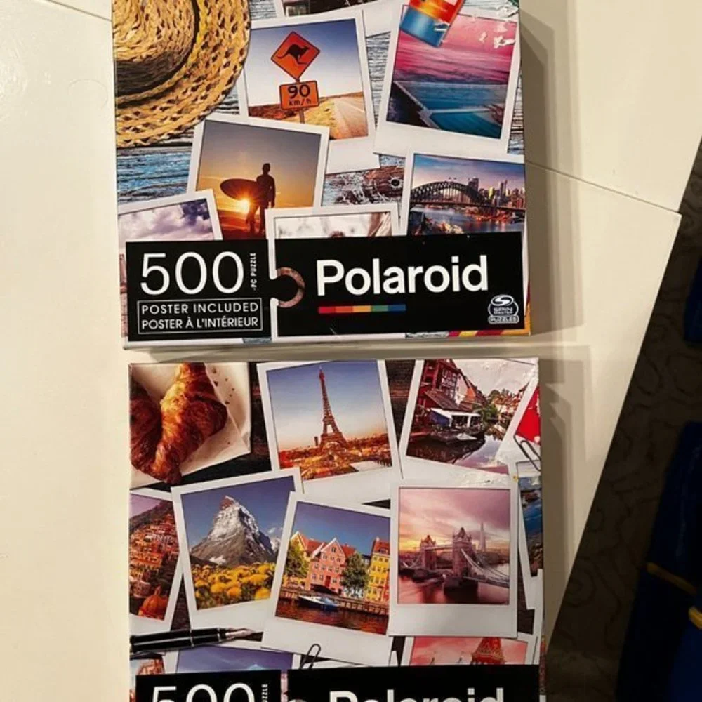 Puzzles Travel by Polaroid Set of‎ TWO) - Europe & Sydney Australia (new) (kids)